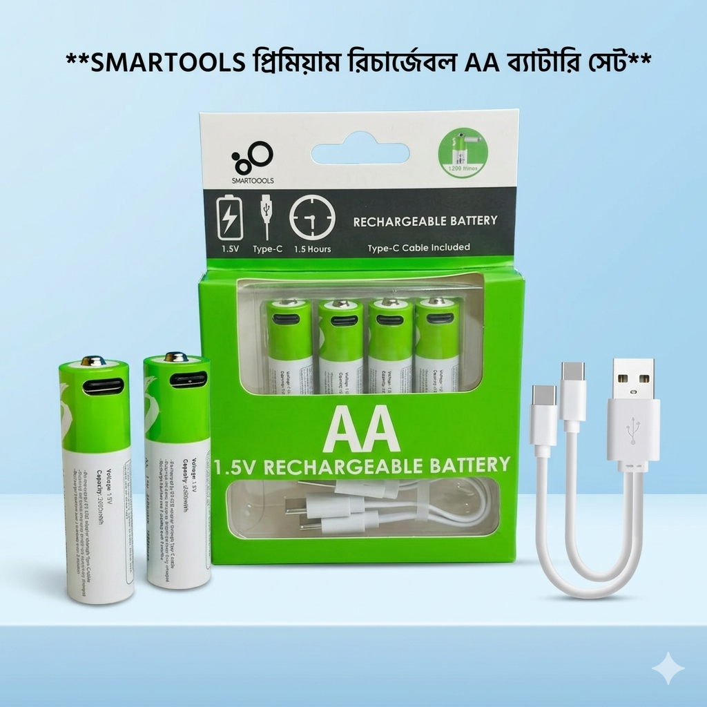 SmarToools RB40 AA 1.5V 2600mWh Rechargeable Battery (2Pcs Set)